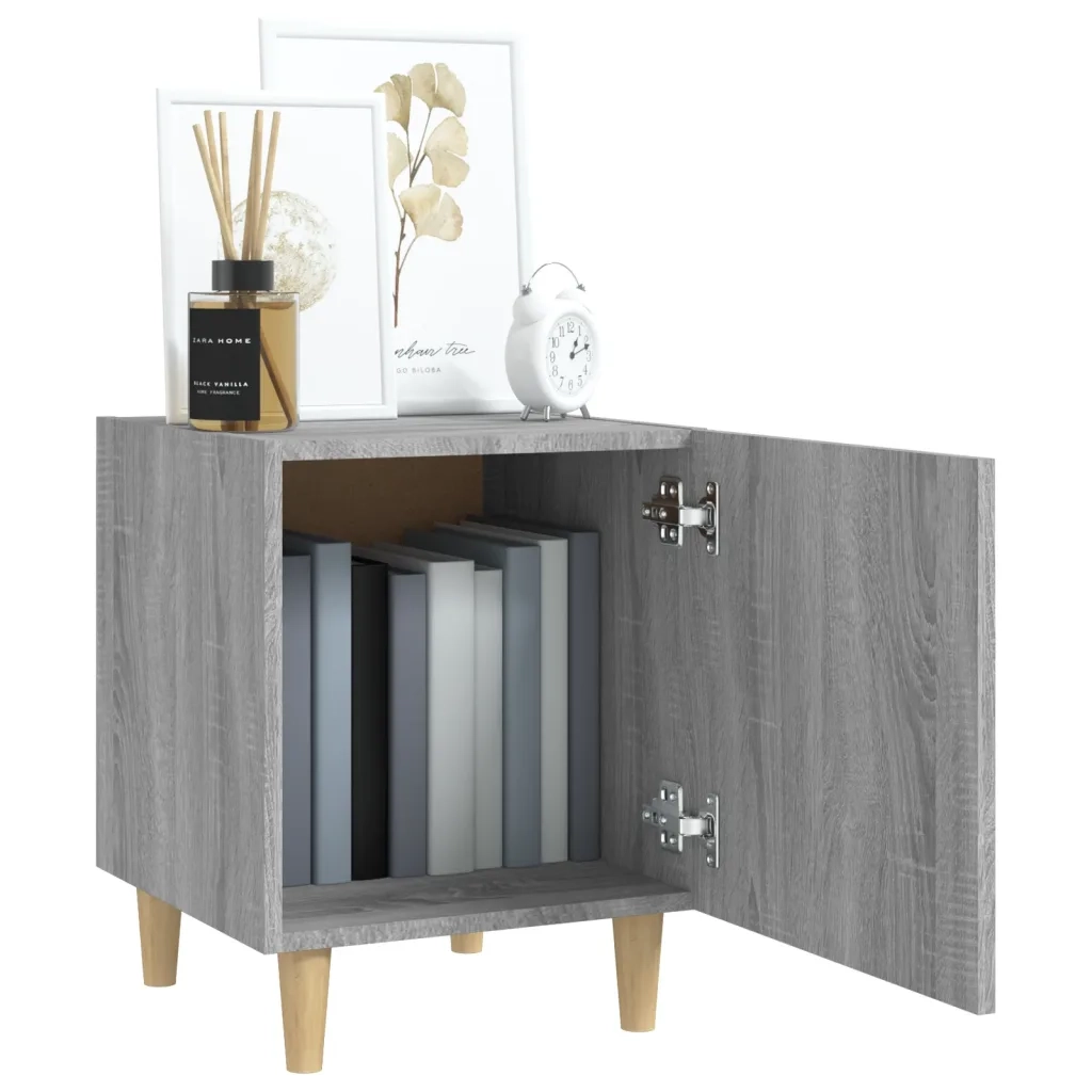 Comodino Grigio Sonoma in Legno Multistrato 817311
