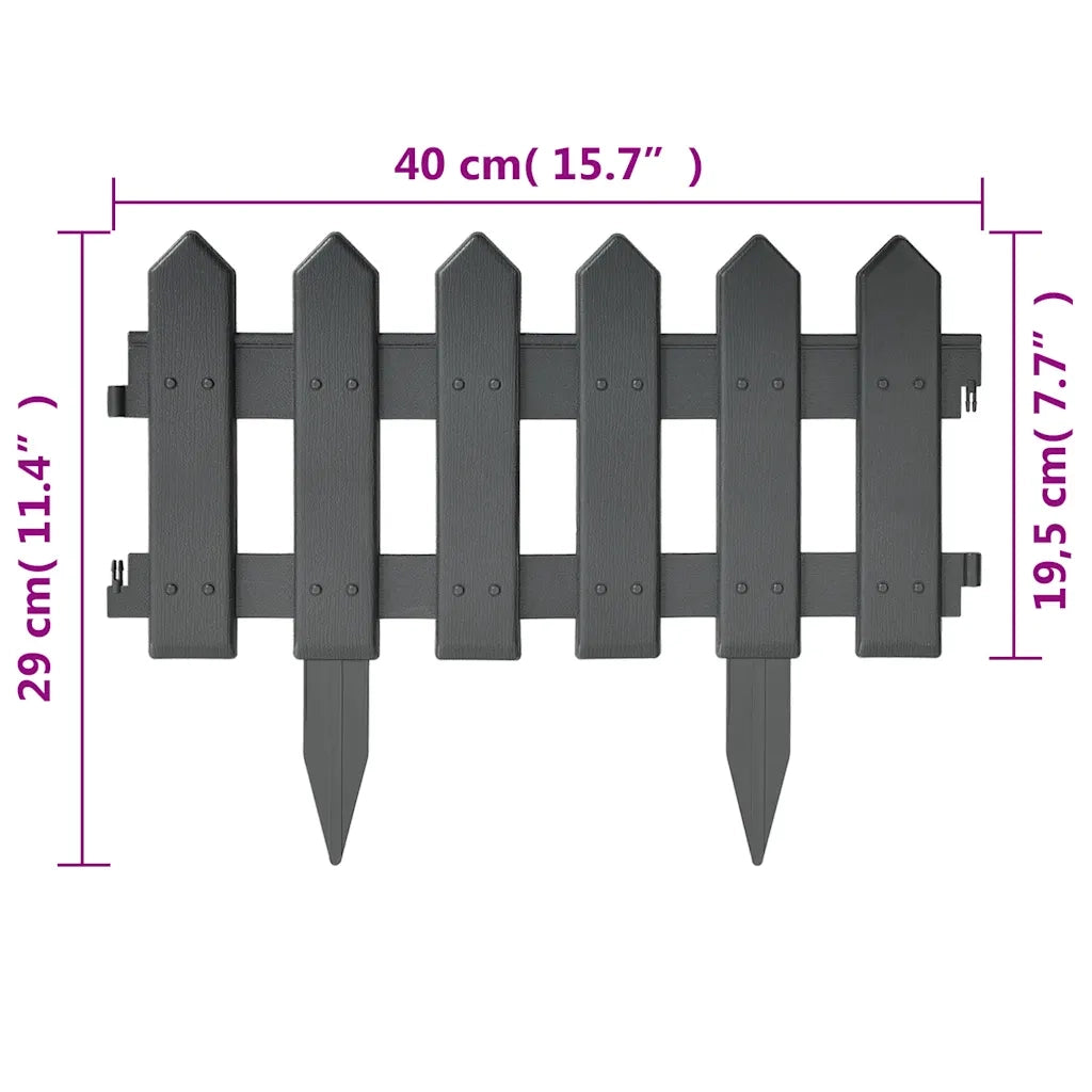 Bordi per Prato 25 pz Antracite 10 m in PP CFW7550445