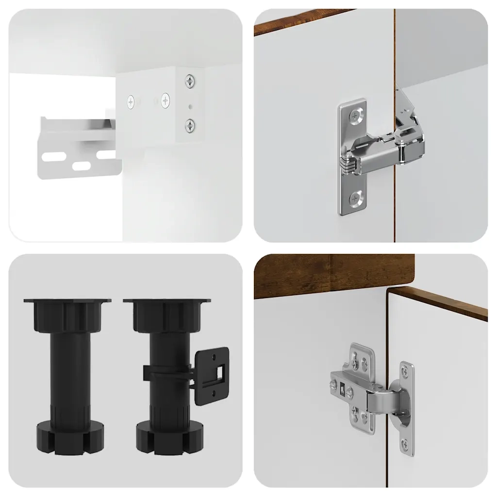 Set Mobili da Cucina 14 pz Porto Rovere Fumo in Truciolato 3314996