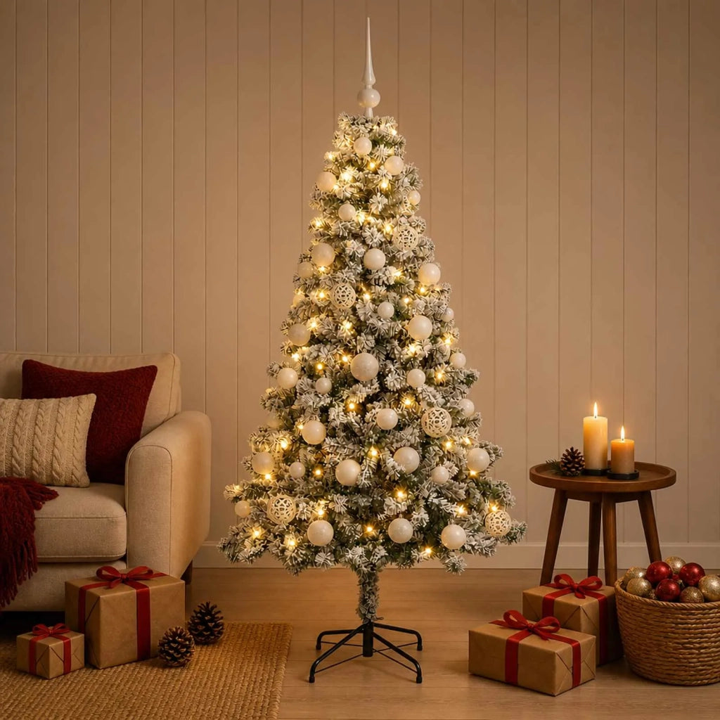 Albero di Natale Artificiale con Palline 120 cm 150 LED 3460820