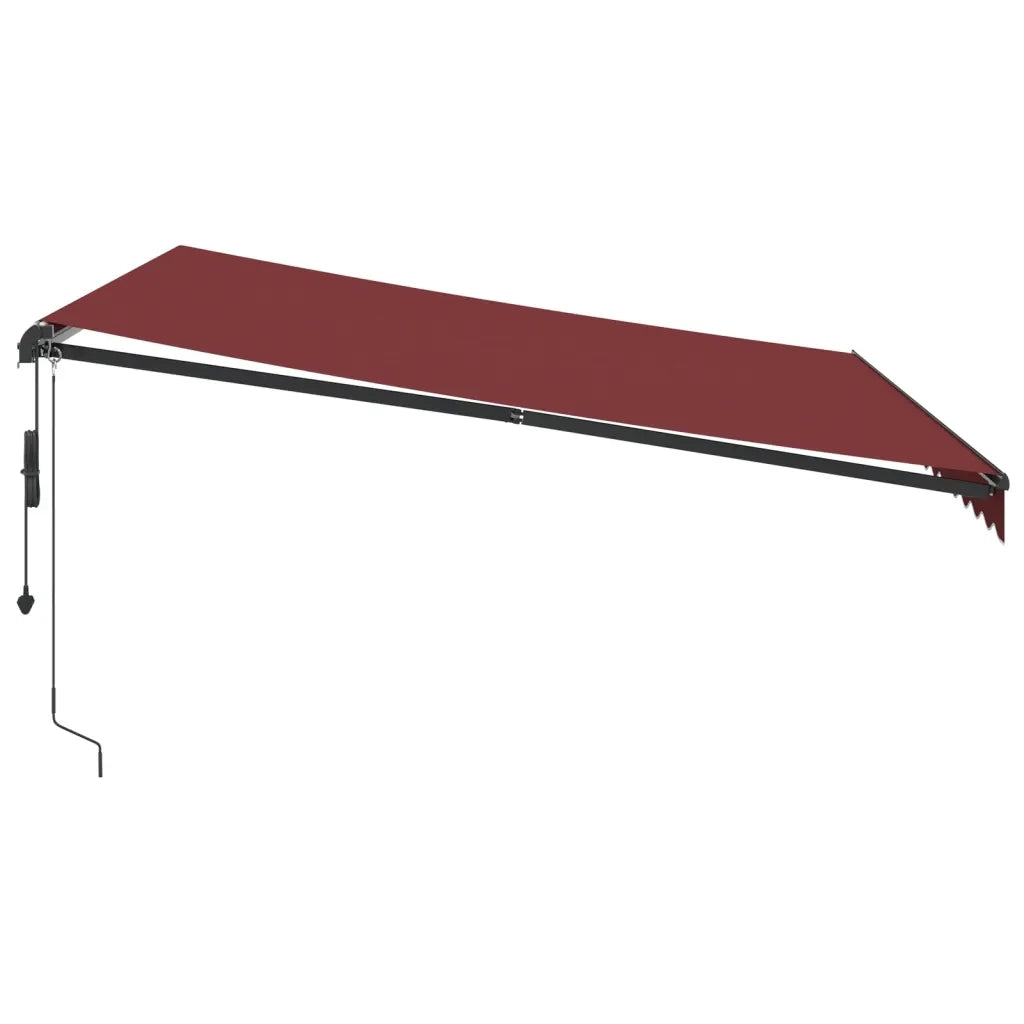 Tenda da Sole Retrattile Automatica con LED Bordò 400x350 cm 3215001