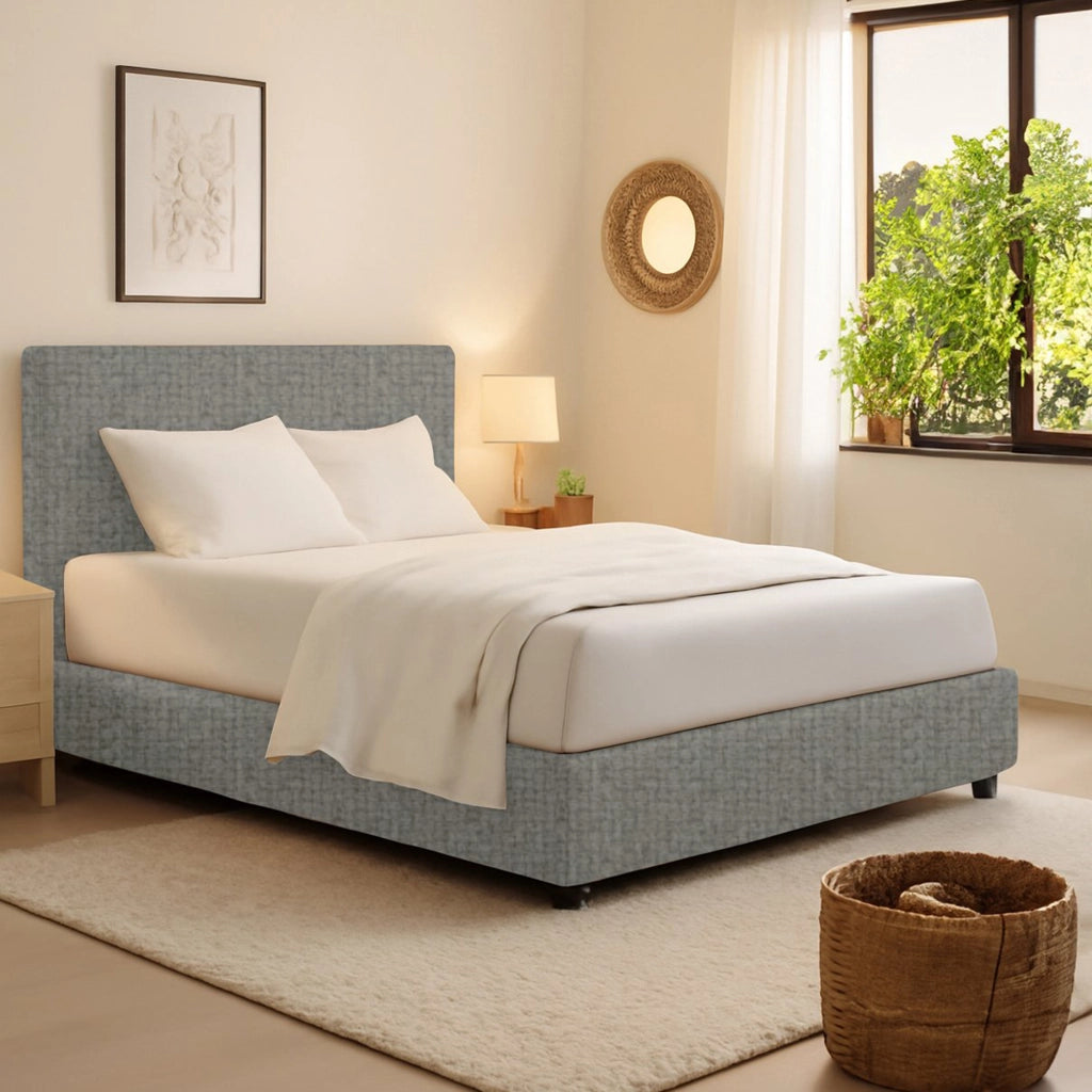 Bracknell, Letto Singolo Sfoderabile Made in Italy, Grigio Cenere