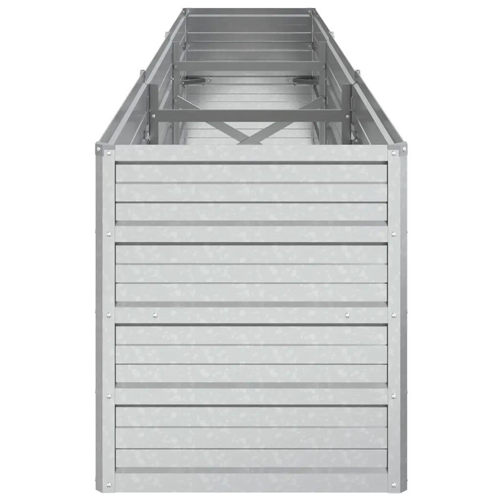 Letto Rialzato Giardino 240x40x45 cm in Acciaio Zincato Argento cod mxl 52507