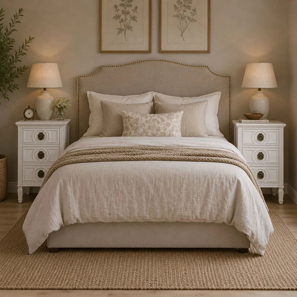 Comodino in legno bianco 46x32,5x67h cm