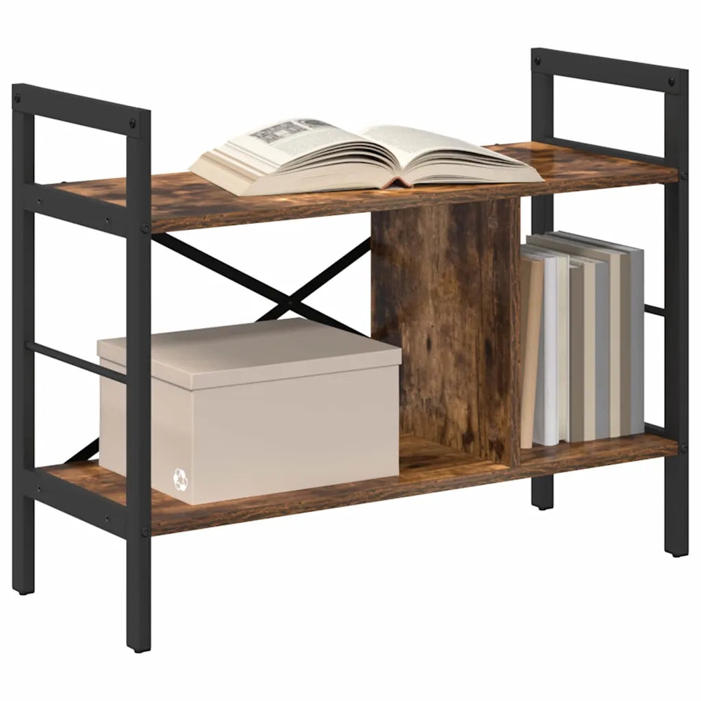 Libreria-Scaffale per Libri-Mobile di Stoccaggio Rovere fum¨¦ 75 x 30 x 58,5 cm Legno multistrato