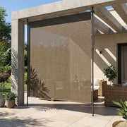Tenda Verticale HDPE 200×310 cm Marrone, Tenda a Pinza Estensibile, Senza Forare, Privacy, Protezione Solare UV, Antivento, Resistente Alle Intemperie - per Balcone, Giardino, Terrazza