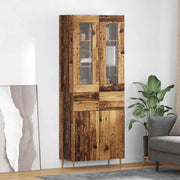 Credenza con cassetto 2 pcs Legno vecchio Legno multistrato