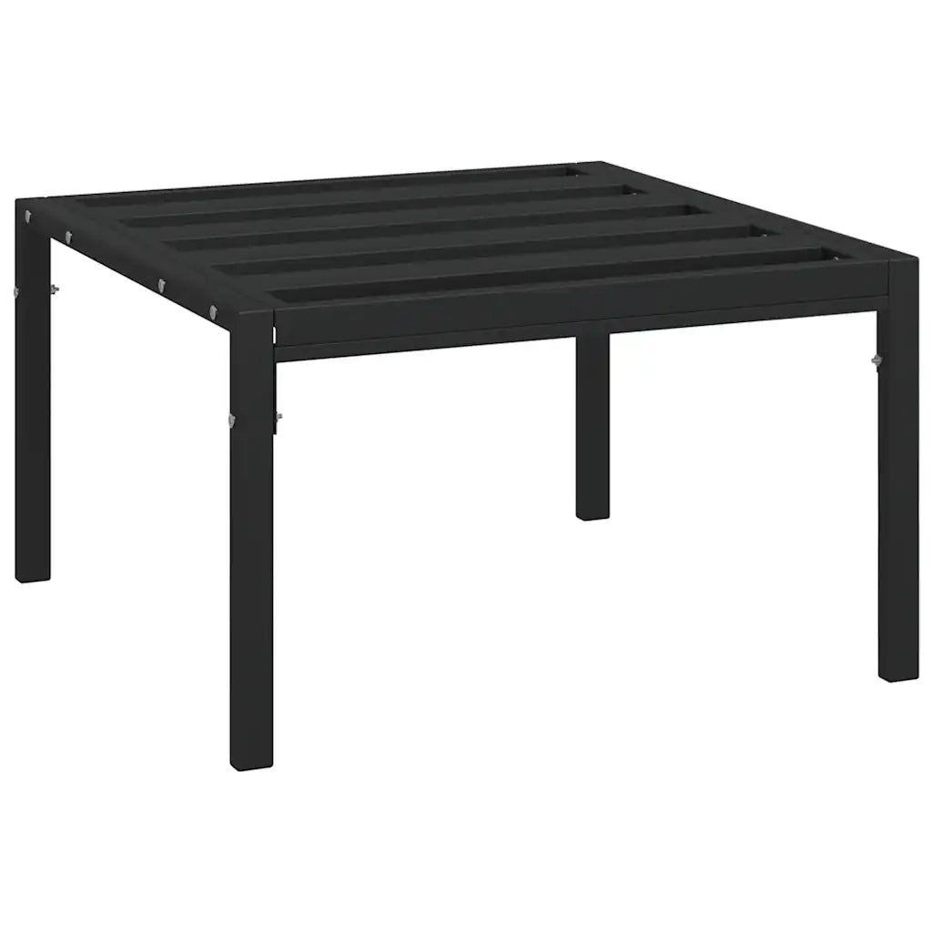 Sedia da giardino-Poggiapiedi Giardino con Cuscini Grigi 2pz 60x60x35 cm Acciaio
