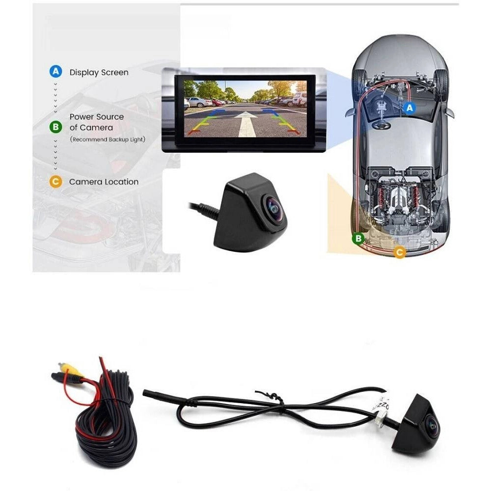 Trade Shop - Telecamera Posteriore Retromarcia Retrocamera Auto Camper Suv A Colori 170° 1166 -