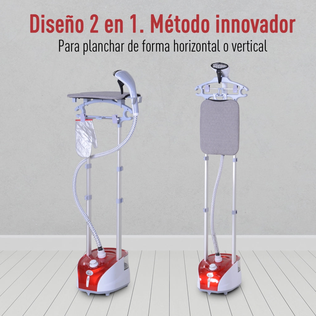 Centro di Stiro Verticale a Vapore 1950W ¨C zephmum ¨C 2L, 32g/min, Rosso