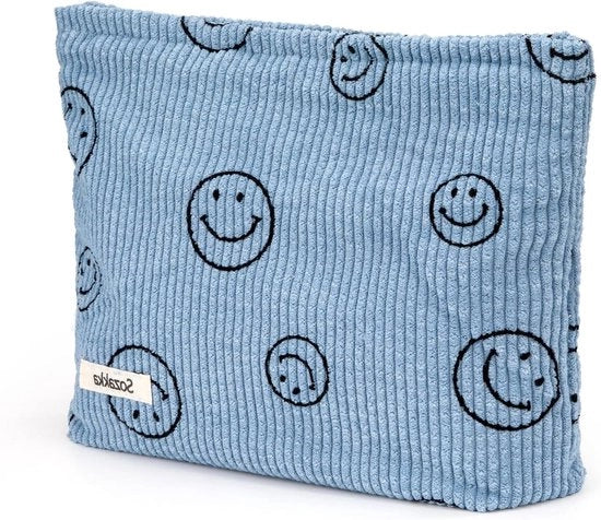 Toilette portatile con stampa sorriso - Multifunzionale - Wastas per donne (beige/blu)