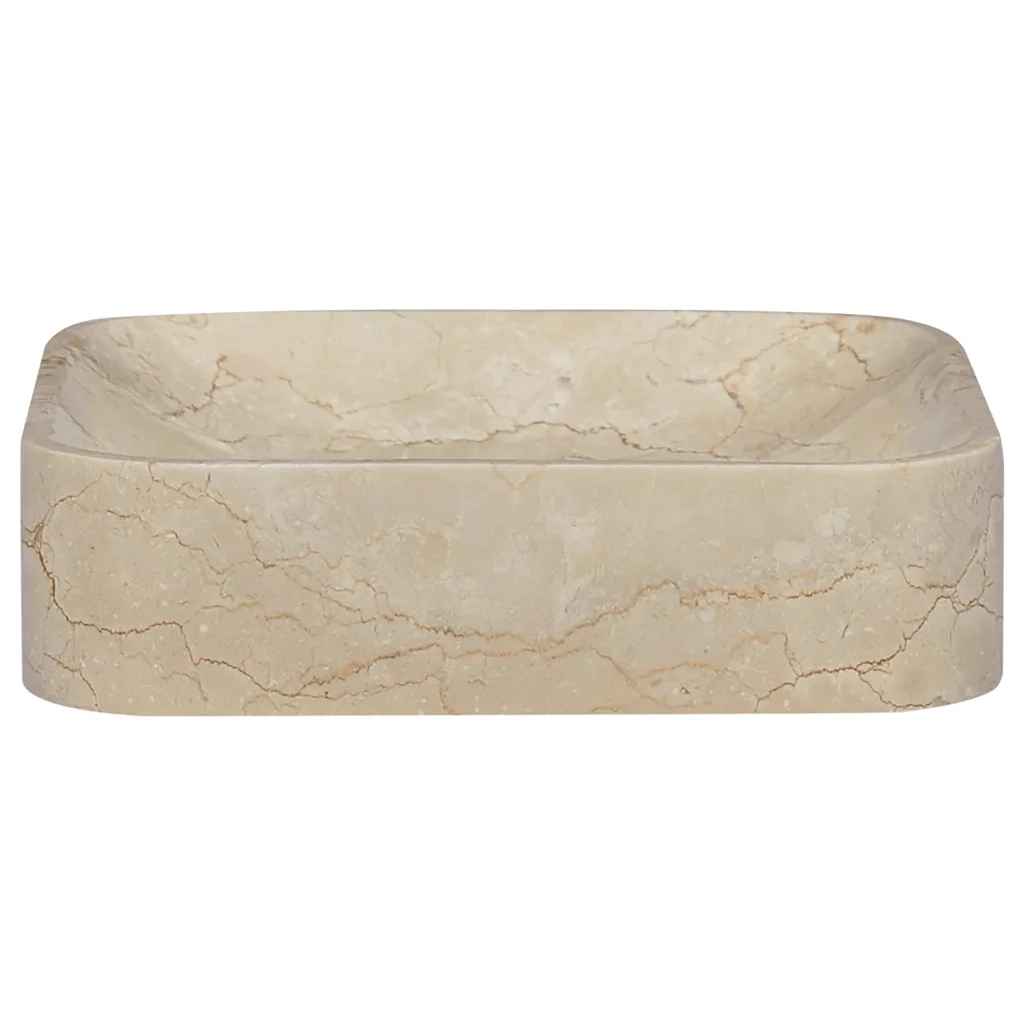 Lavandino-Lavabo-Lavello Crema 40x40x10 cm in Marmo 555602