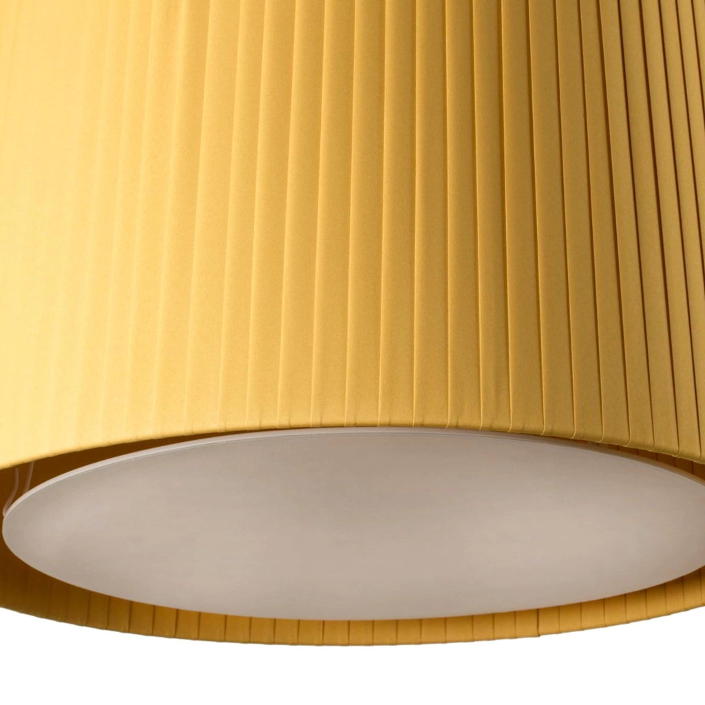Faro Barcelona 64314-45 - SAMBA Lampada sospensione nera/bordata giallo ø450