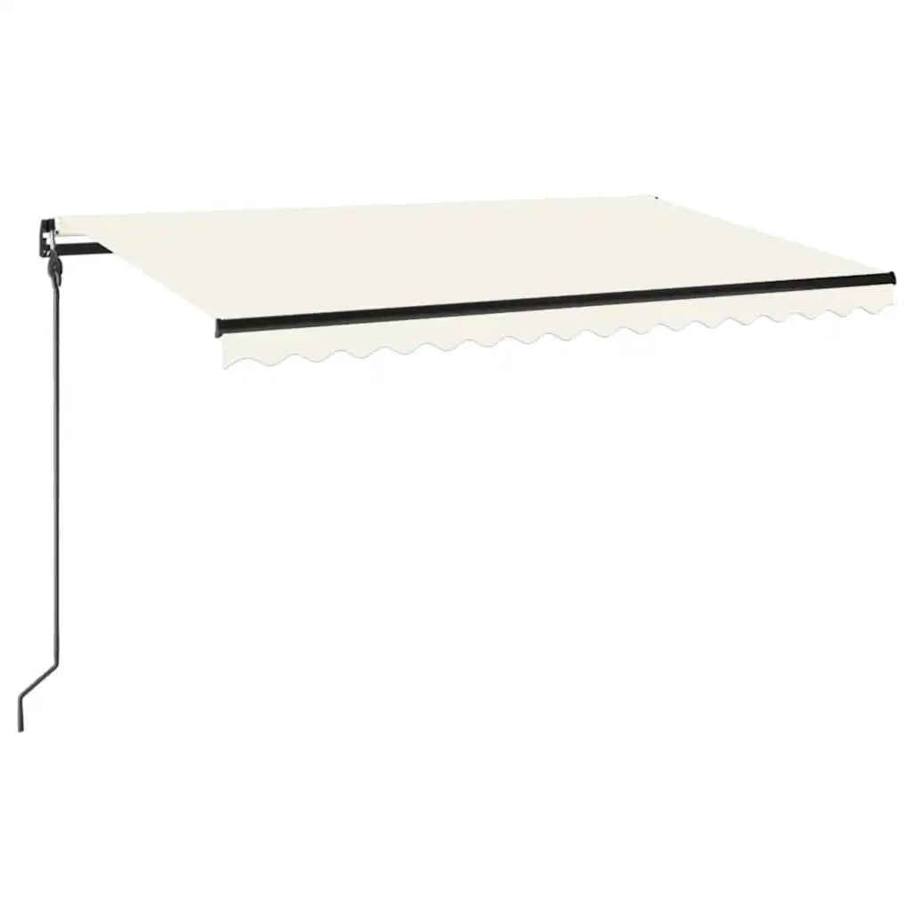 Tenda da Sole Retrattile Manuale-Tenda parasole per Patio 450x300 cm Crema