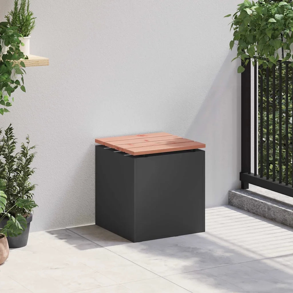 Panchina da Giardino | Panca da Giardino Nero 40 x 40 x 43 cm Acciaio