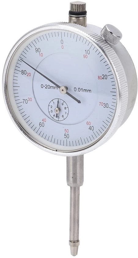 Orologio Meccanico con Alta Precisione - Indicatore di Precisione - Acciaio Inossidabile - Finissima Lavorazione - Misurazione di Precisione - Precisione 0,01 mm - Indicatore