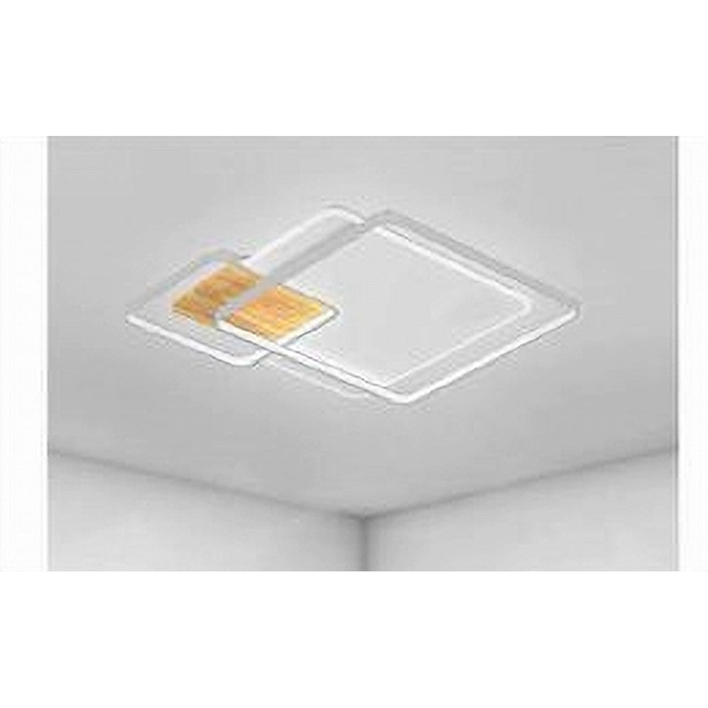 Trade Shop - Plafoniera Led 40w Quadrati Bianco Lampadario Soffitto Moderno Luce Fredda 70869 -