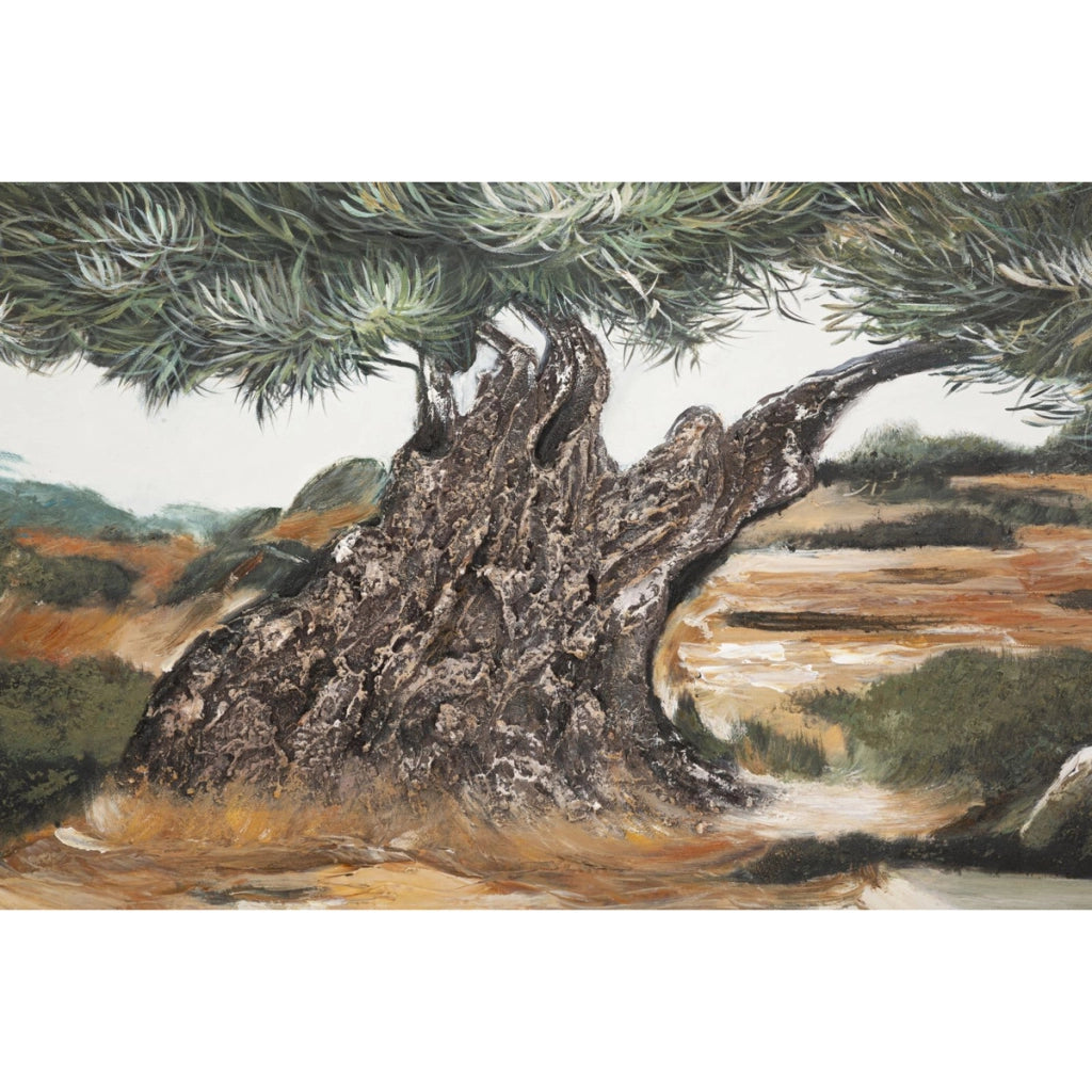 Stampa su Tela Albero 1, Multicolore, Legno, 120x3,8x80 cm