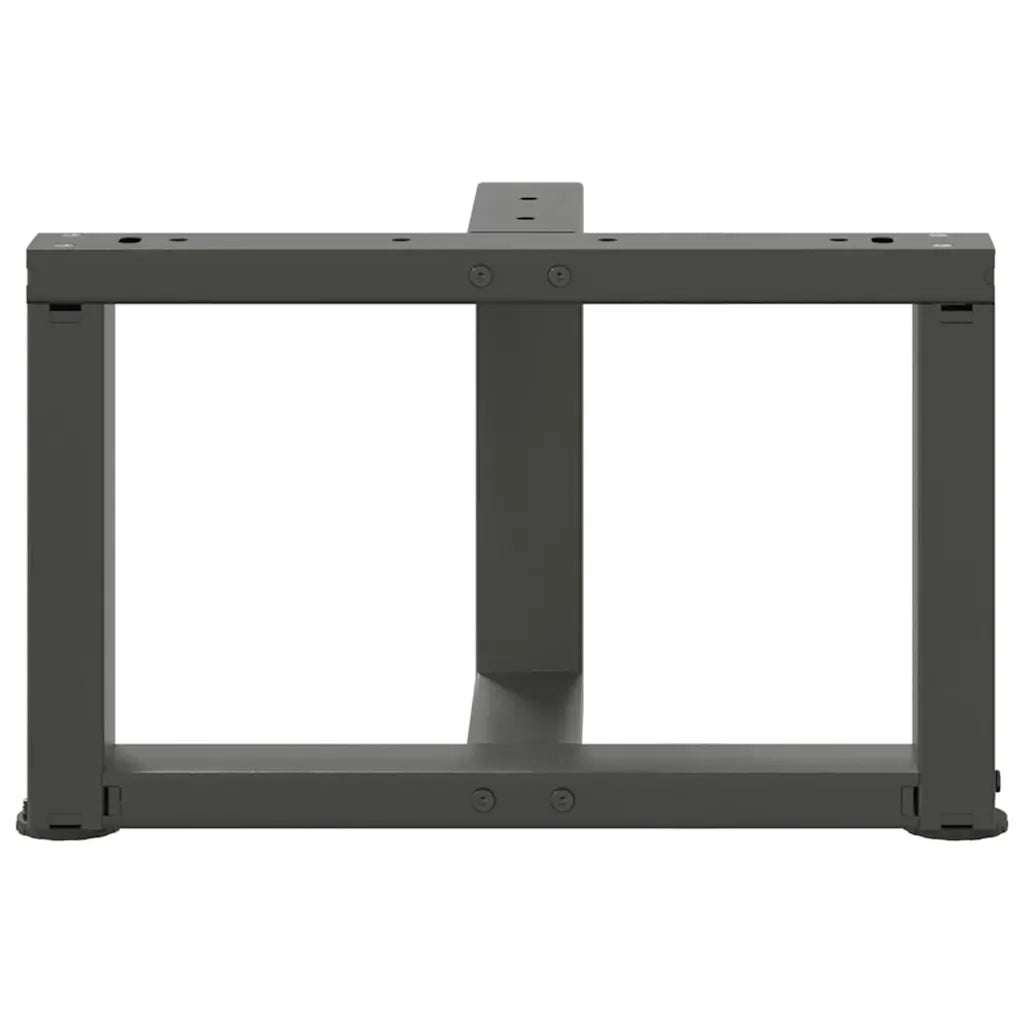 Gambe per Tavolino da Caff¨¨ a Forma di T 2 pz | Piede del tavolo Antracite 50x25x(30-31) cm Acciaio