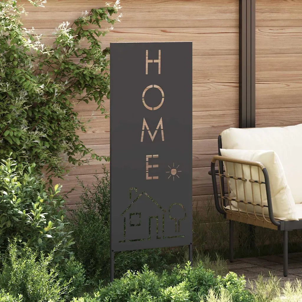vidaXL Pannello Decorativo da Giardino Nero 50 x 140 cm