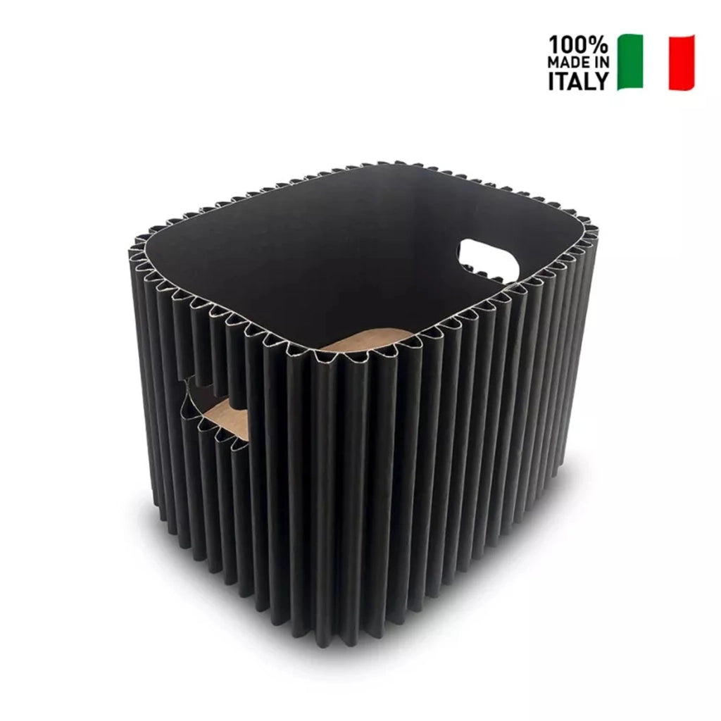 Contenitore piccolo multiuso Materiale: Cartone ondulato, certificato FSC, Colore: Nero