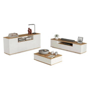 Robella, set Mobili da Soggiorno Modulabile, Marrone Rovere Nodi