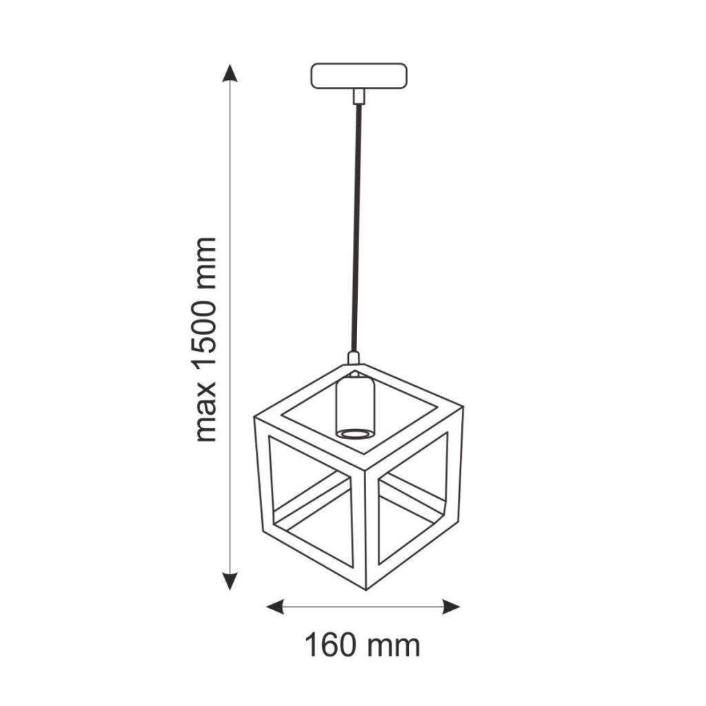 Lampada a sospensione Polux Sweden bianca E27 Ø16 metallo