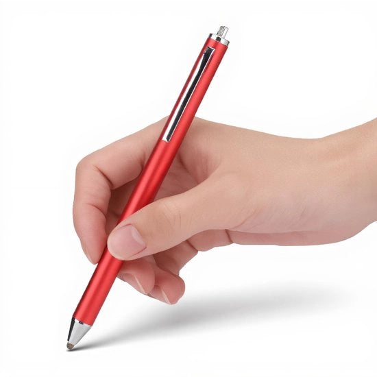 Stilo universale per touchscreen con copertura di tessuto - colore rosso - adatto per smartphone e tablet - ideale per Mate e serie NOVA