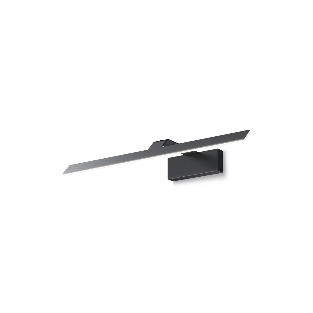 Maytoni Applique moderno Decart 1 luce LED integrato nero metallo diffusore acrilico