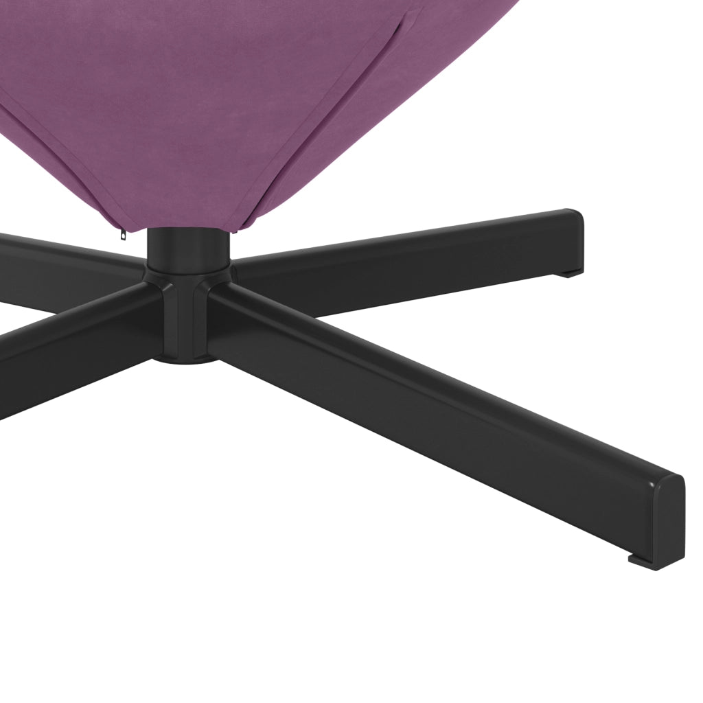 Sedia a Uova in Velluto Viola di