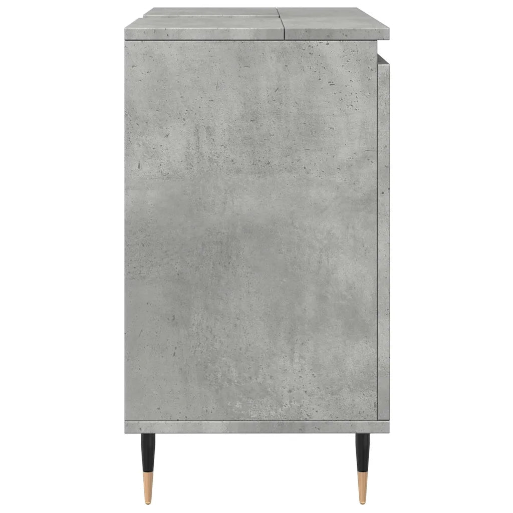 Armadietto da Bagno | Armadio da bagno Grigio Cemento 58x33x60cm in Truciolato