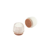 Puntali tondi PVC trasparente con feltro Ã˜ 18 mm. - 8 pz.