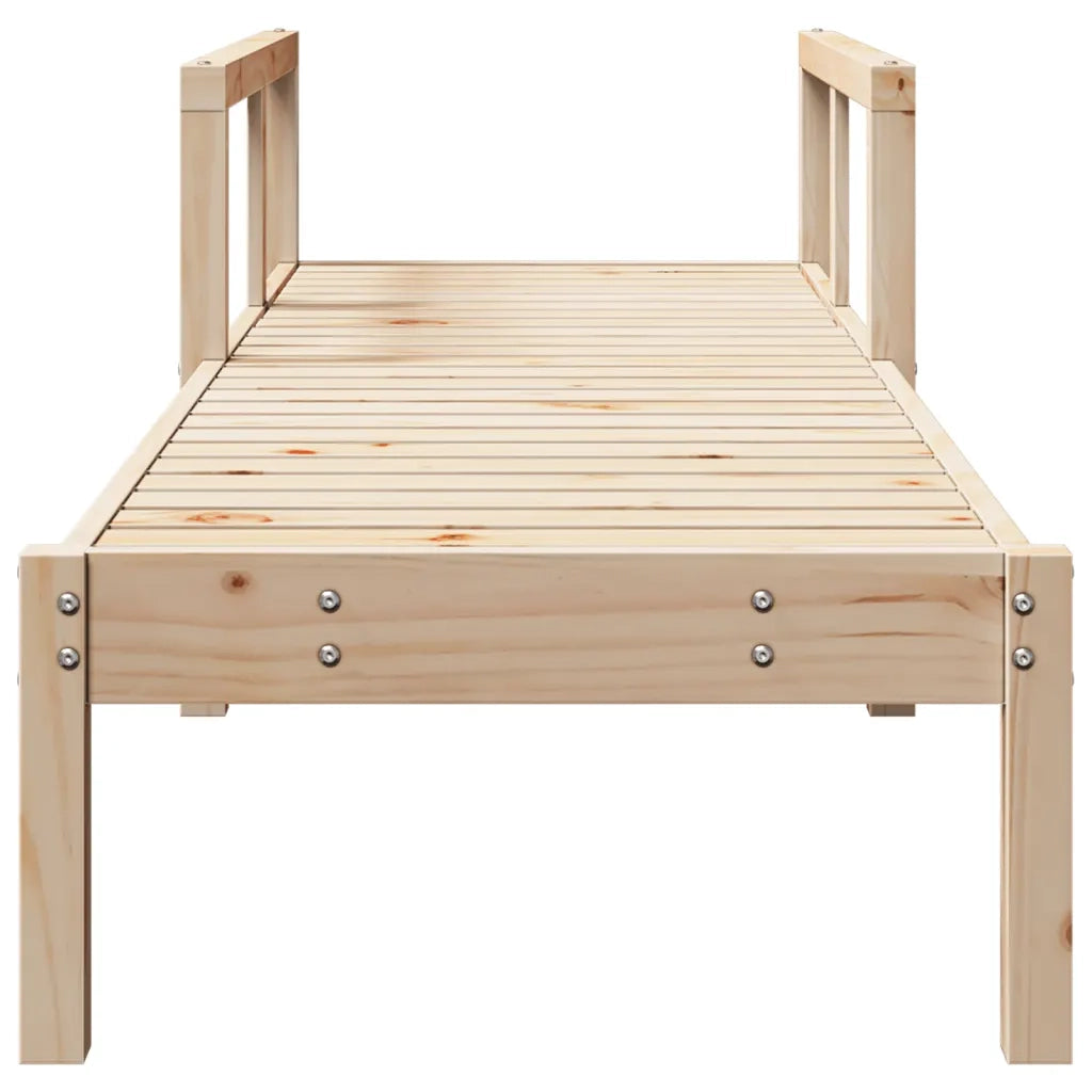Lettino Prendisole 199,5x62x55 cm in Legno Massello di Pino 832538