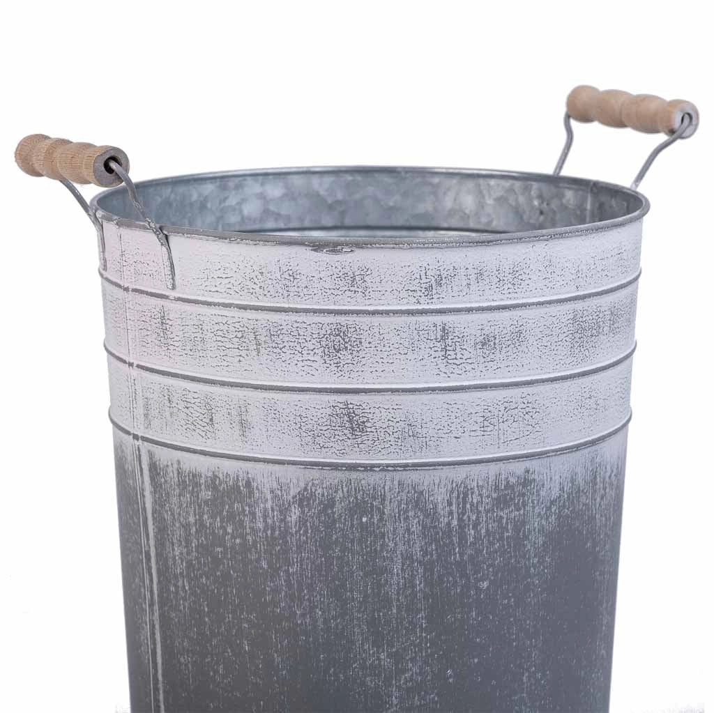 Portaombrelli tondo in metallo grigio d23,5x50h b:18