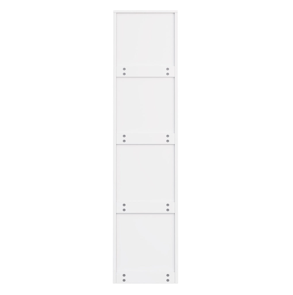 Libreria stretta con ruote e box protettivi; MDF; 40 × 30 × 160;5 cm; bianca