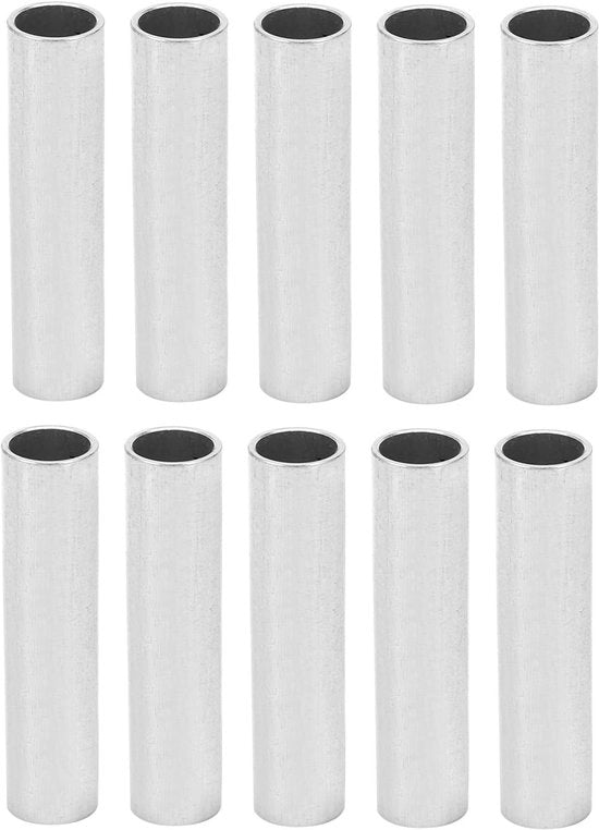 Supporte in Alluminio di Alta Qualità - 10 Pezzi - Diametro Interno 10 Mm - Diametro Esterno 12 Mm - Lunghezza 50 Mm - Installazione Facile - Buis in Alluminio
