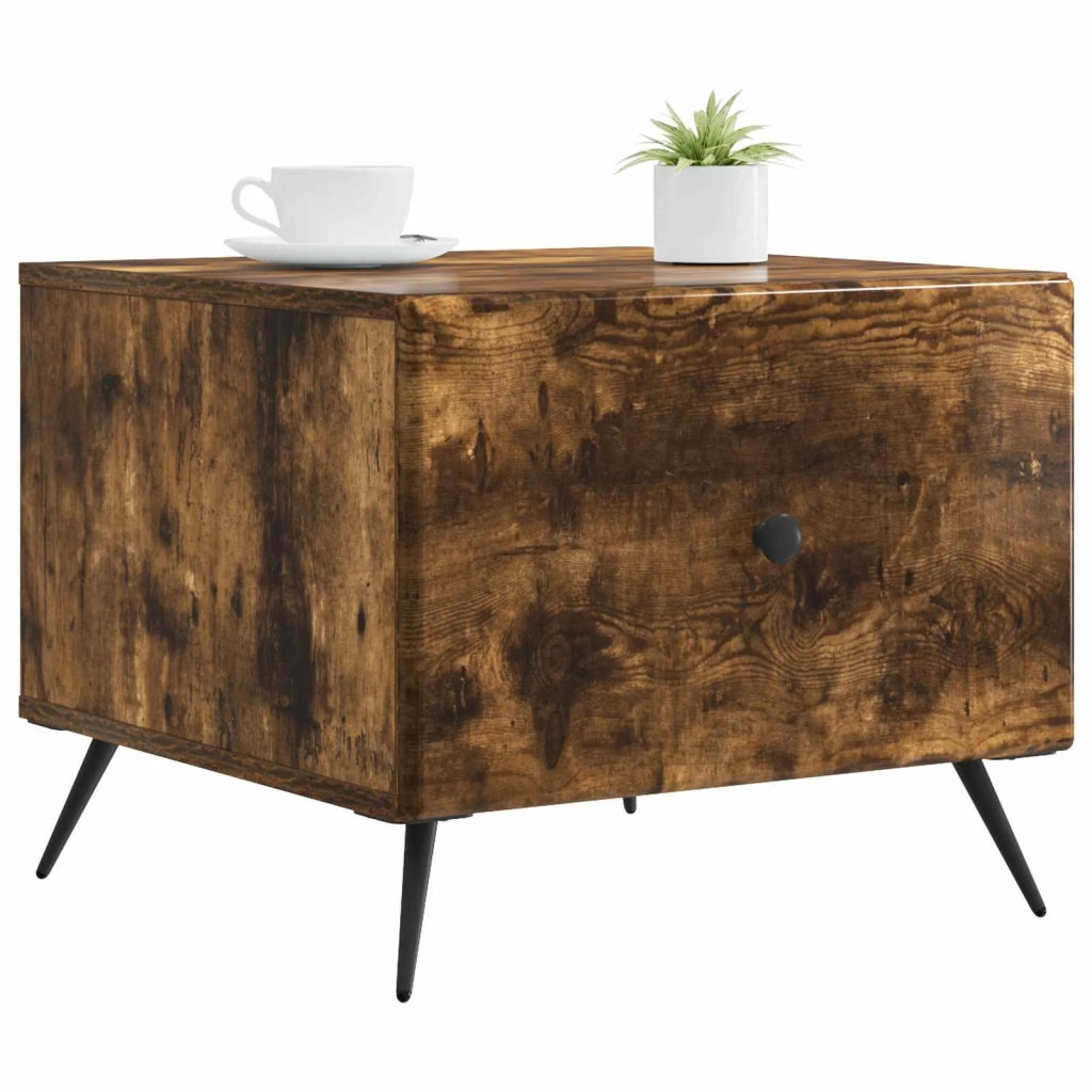 Tavolino da salotto con cassetto Rovere Fumo 49 x 50 x 40 cm