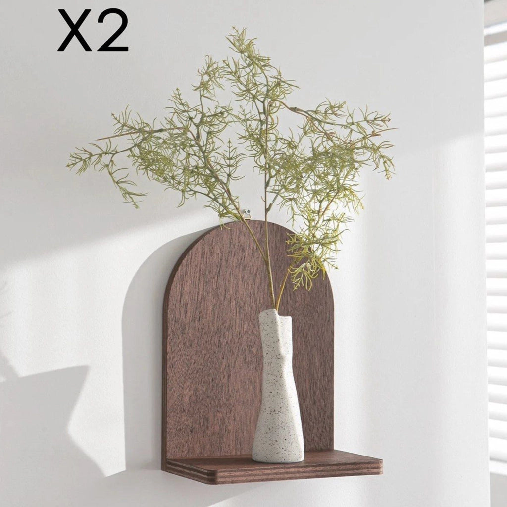 Ussassai, Mensola 2 Ripiani, 16x26x9h cm Marrone Naturale