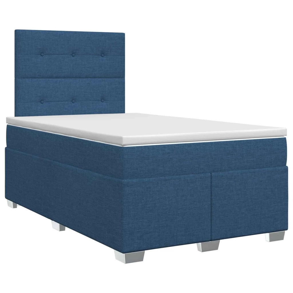 Letto box spring con materasso Blu 120 x 190 cm Tessuto 3453366