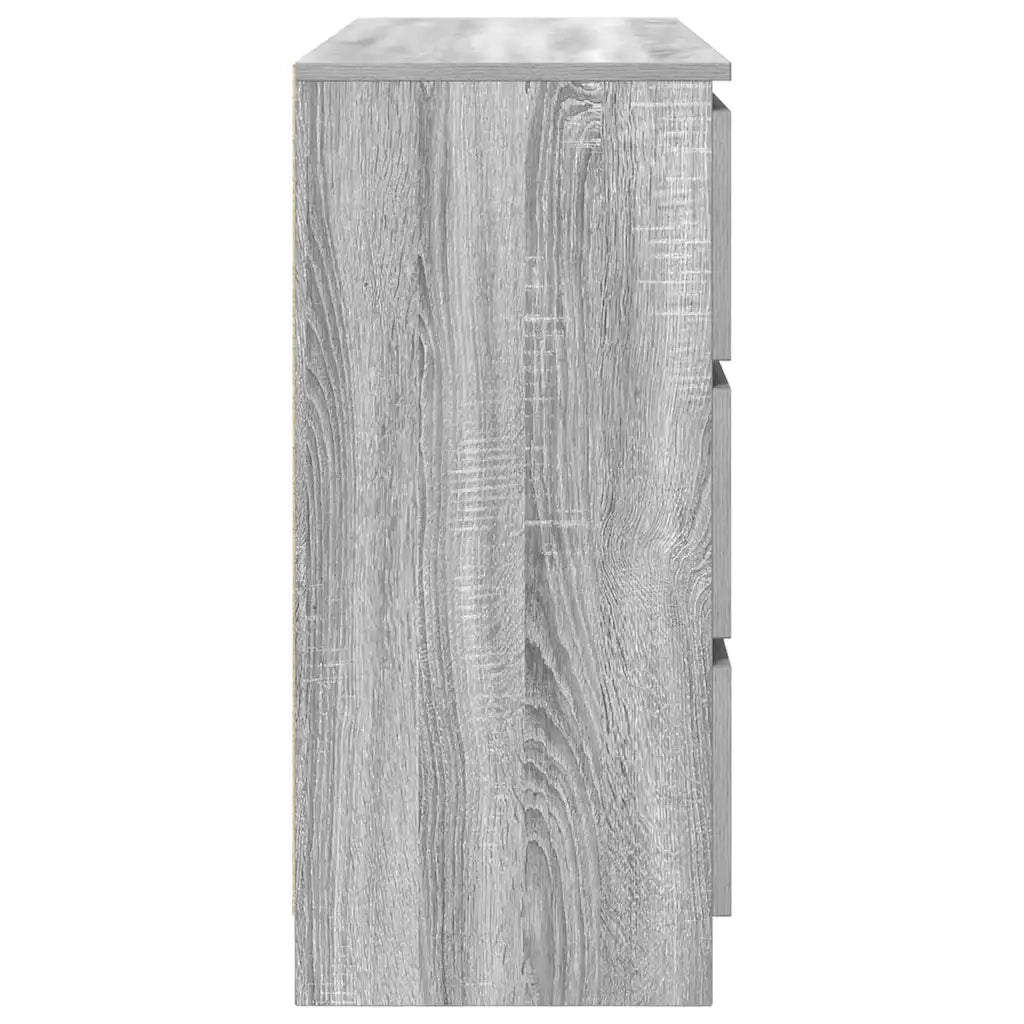 Credenza Grigio Sonoma 100x35x76 cm in Legno Multistrato