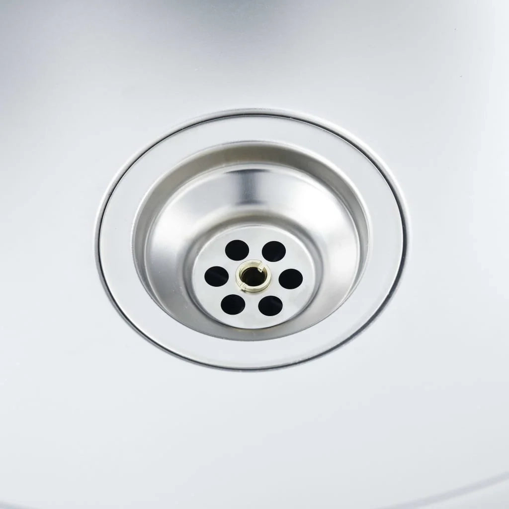 Lavello da cucina fatto a mano 53 x 50 cm acciaio inox argento 02_0002459