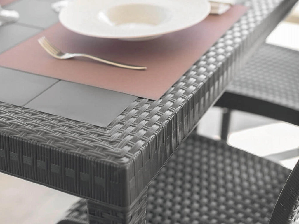 Tavolo Dallas 80x80x74 h cm in Wicker Taupe