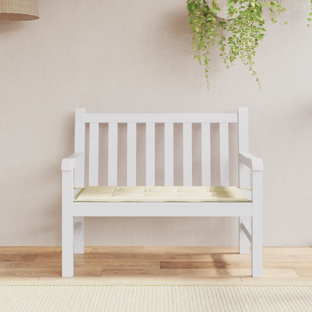 Cuscino per Panca-Cuscini per panchina Crema 120x50x3 cm in Tessuto Oxford
