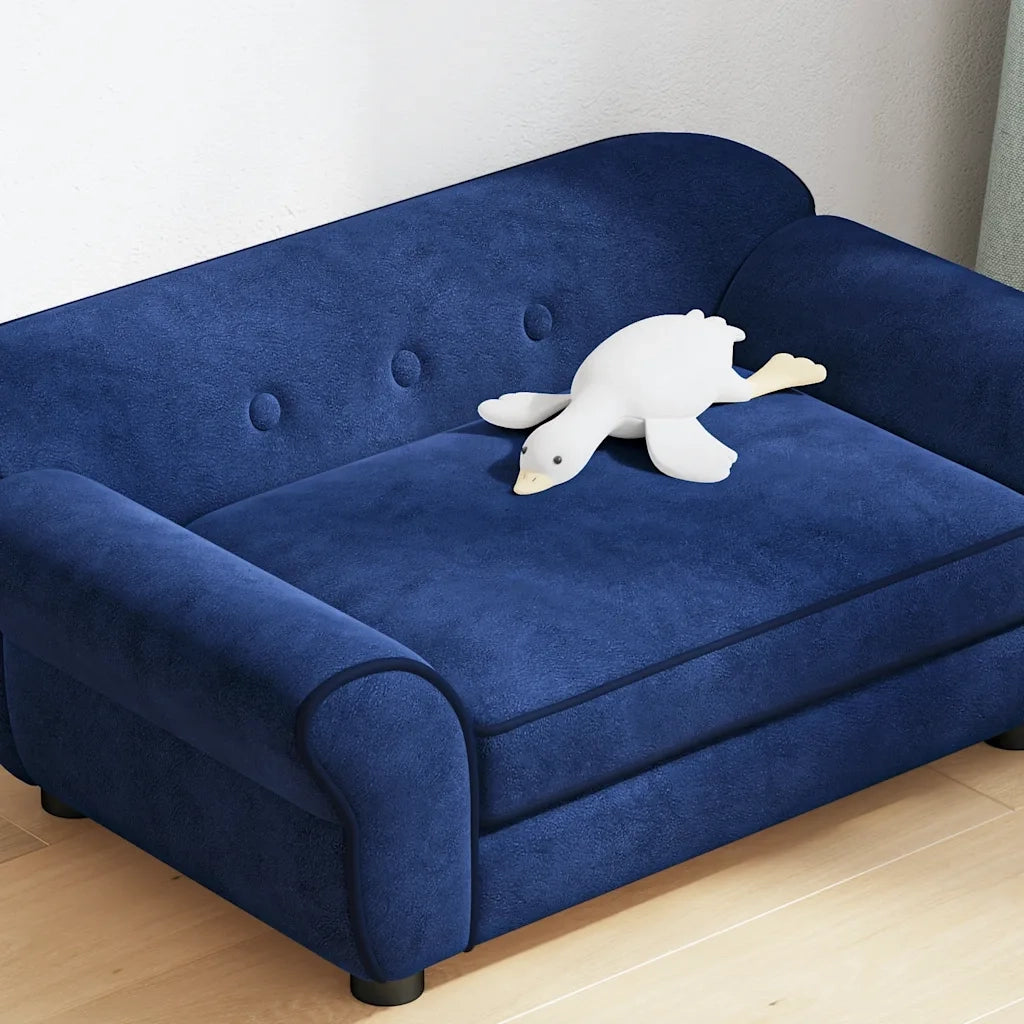 Divano per Cani Blu 72x45x30 cm in Peluche