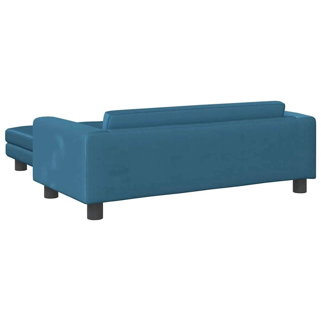 Comodo letto/cesto/divano per cani con estensione 100 x 50 x 30 cm velluto blu 02_0043068