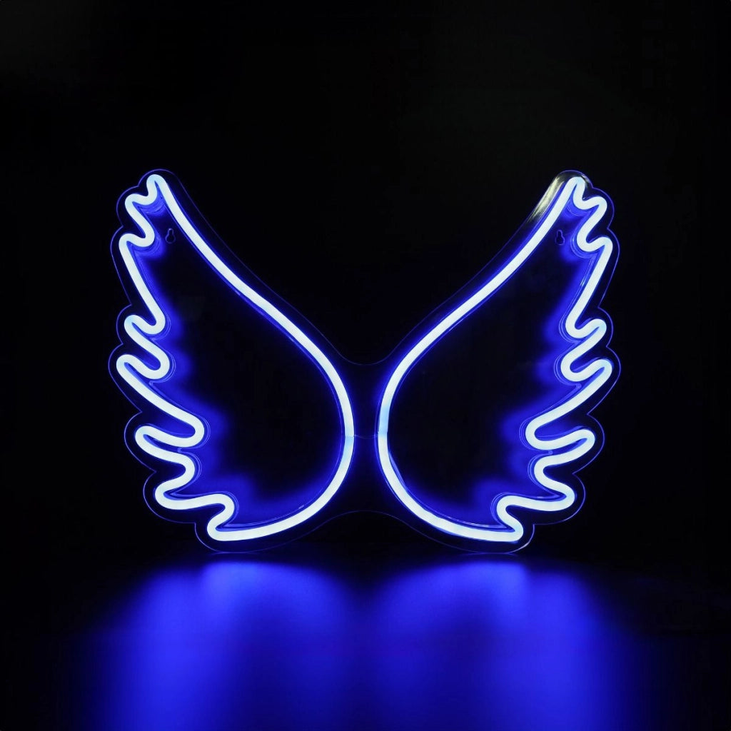 Applique neon ali blu LED 5W con interruttore USB Zuma Line