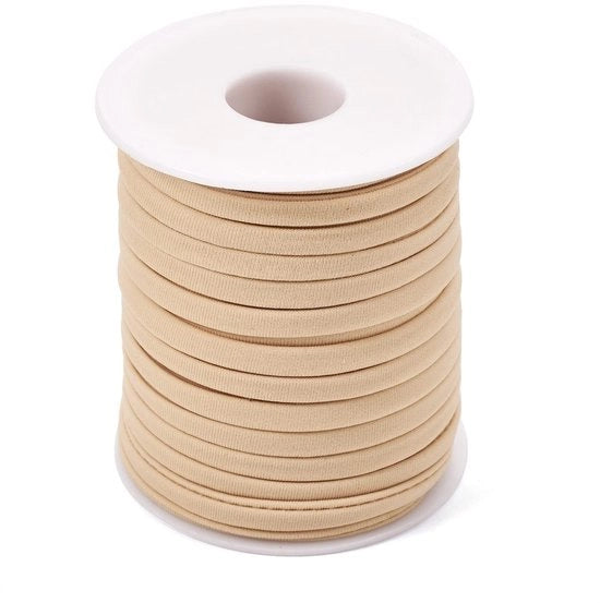 Corda Elastico 5 mm - Nylon Sottile - 20 m/Rol - Corda Elastica Piana - Comodo per la Sartoria - Buona Elasticità - Cintura Elastica