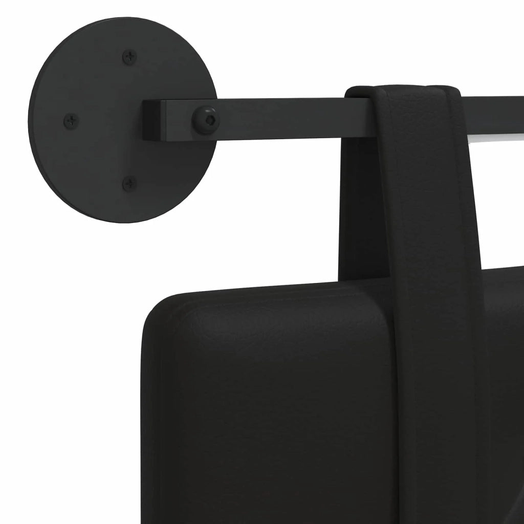 Testiera sospesa Con luce LED Nero Similpelle