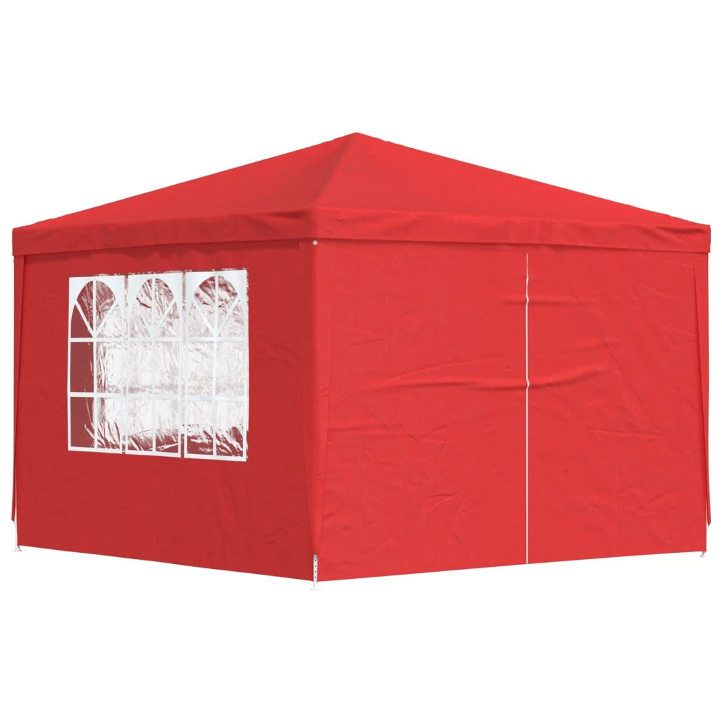 Tenda Party 300 x 300 x 255 cm Rosso PE e Acciaio 42032998