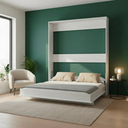Letto matrimoniale a scomparsa salvaspazio Primer bianco 164x38x221H